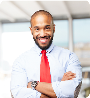 Smiling business professional