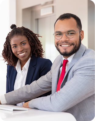 Business colleagues working together